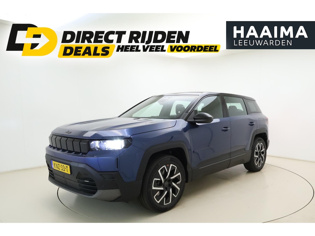 Jeep Compass Altitude 74 kWh | DEMO | Speciale 8 jaar garantie | Navigatie | Climate control | Stoel & Stuurverwarming | Keyless | Zwart dak