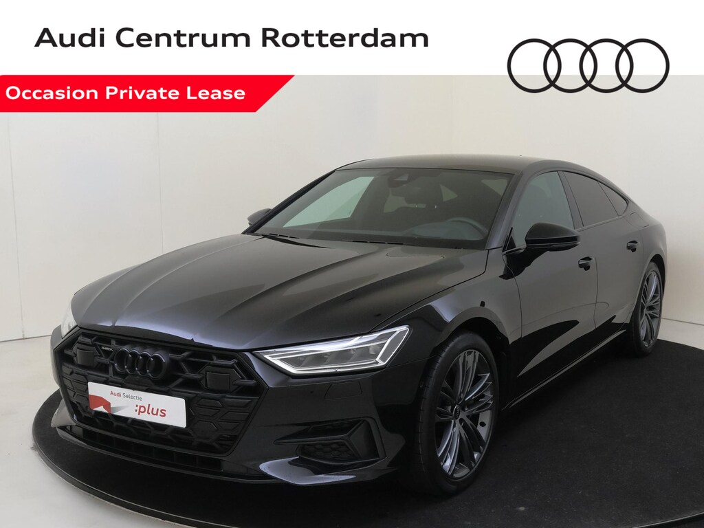 Audi A7 Sportback 50 TFSI e quattro Pro Line S | SoH 100% | Trekhaak | 360 camera | Lederen bekleding 'Valcona' met memory | Head-up display | Keyless | Adaptieve cruise control | 4-zone airco |