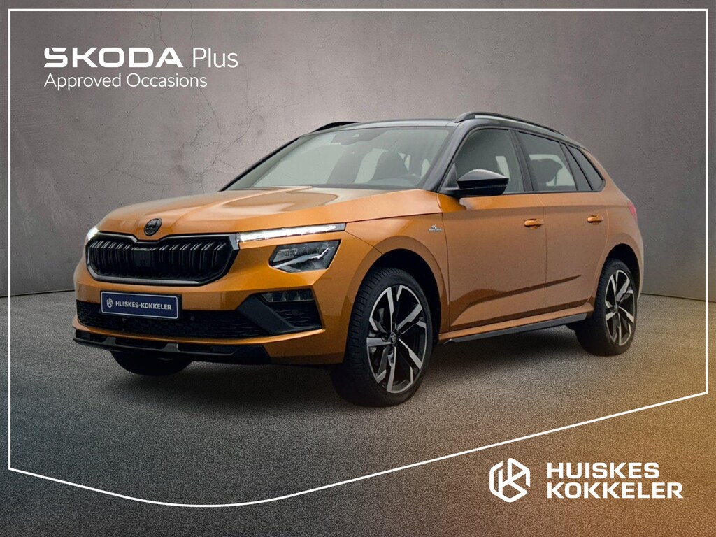 Skoda Kamiq 1.0 TSI Monte Carlo 115pk DSG Automaat, Trekhaak, Panoramadak, Stoelverwarming, Adaptive cruise control, LED matrix koplampen, Achteruitrijcamera, Apple CarPlay/Android Auto, Elektrische achterklep
