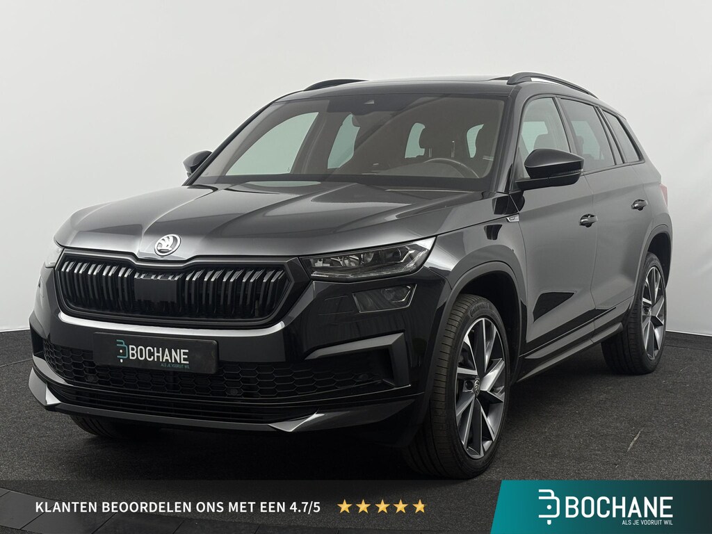 Skoda Kodiaq 1.5 TSI 150pk DSG Sportline Business 7p. | NL Auto | Trekhaak | Panoramadak | Leder | 20"Velgen |