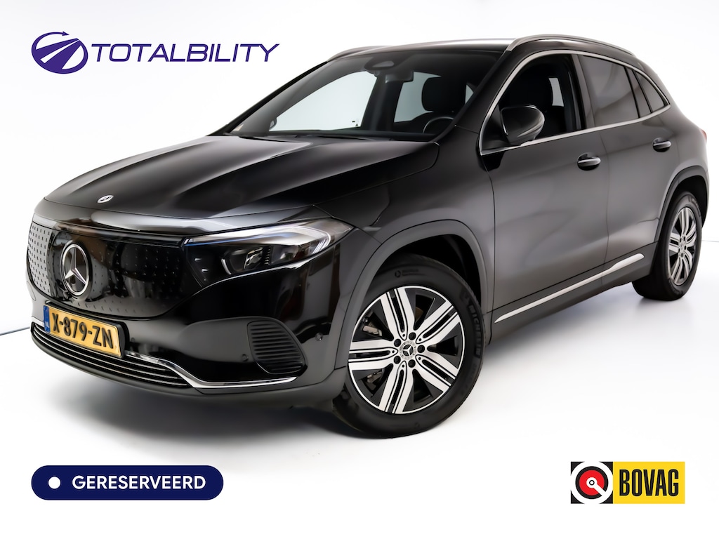 Mercedes-Benz EQA 250+ Luxury Line 71 kWh | Trekhaak | Adap. Cruise | Sfeerverlichting | Stoelverw. | Leer | 360 Camera | Elec. achterklep | Navigatie, App. connect, High perf. Led, Alarm klasse 3, Dodehoek assistent