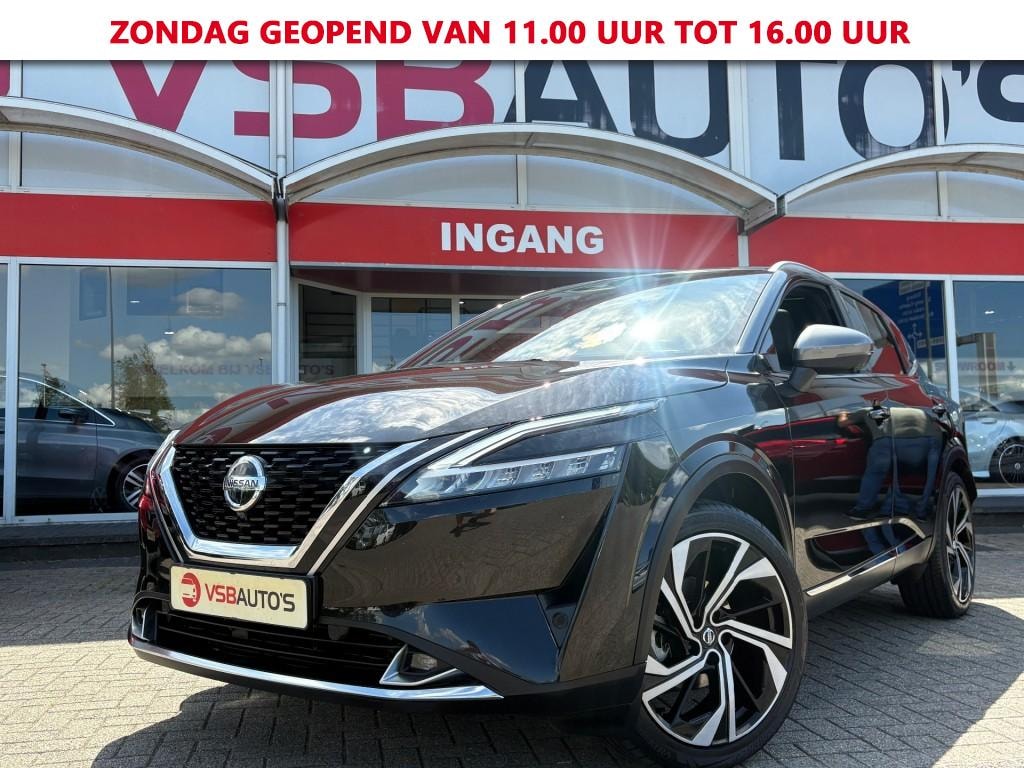 Nissan Qashqai 1.3 MHEV TEKNA PLUS 158PK AUT. LEER PANO CAMERA NAVI CARPLAY HEAD UP