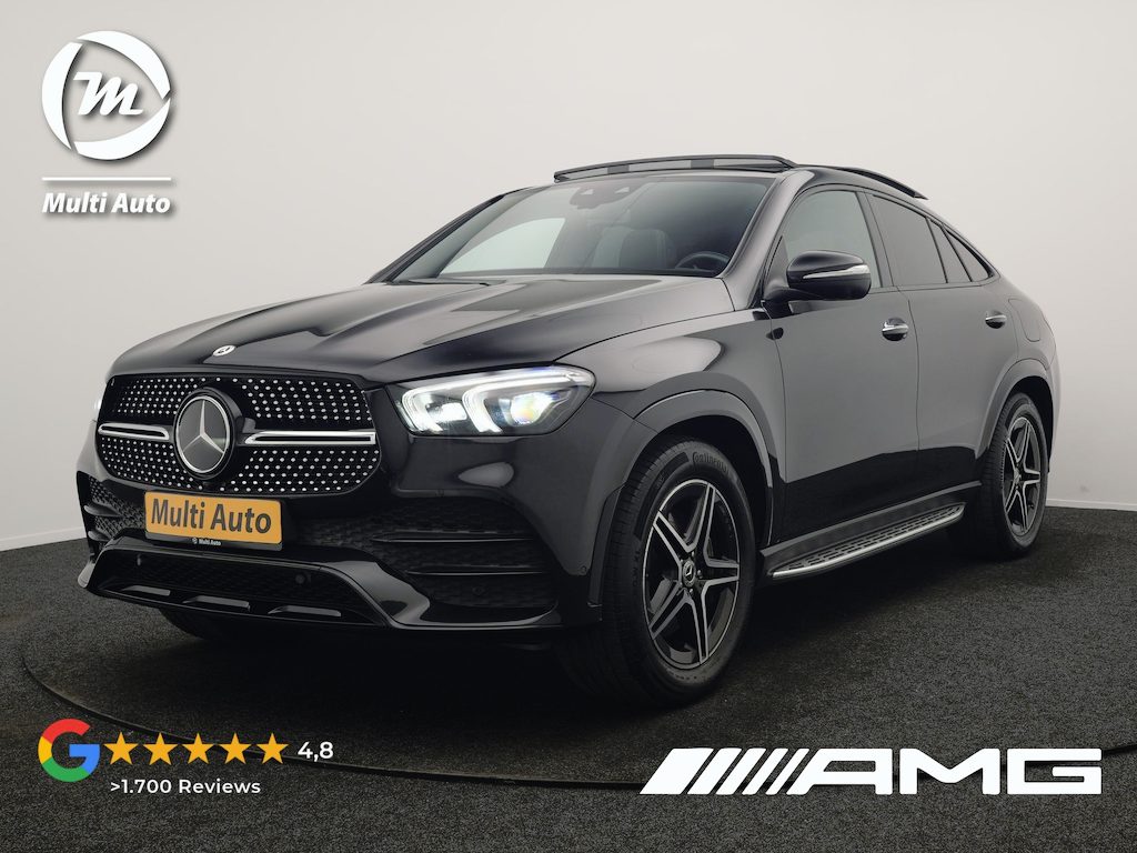 Mercedes-Benz GLE Coupé 350 e 4MATIC AMG Line PHEV 333pk Dealer O.H. | Luchtvering | Panodak | Adaptive Cruise | Head Up | 360 Camera | Burmester Audio | Lederen Sportstoelen Verwarmd | Multibeam LED | Sfeerverlichting | Widescreen Navi | Keyless | Blis | Plug In Hybrid |