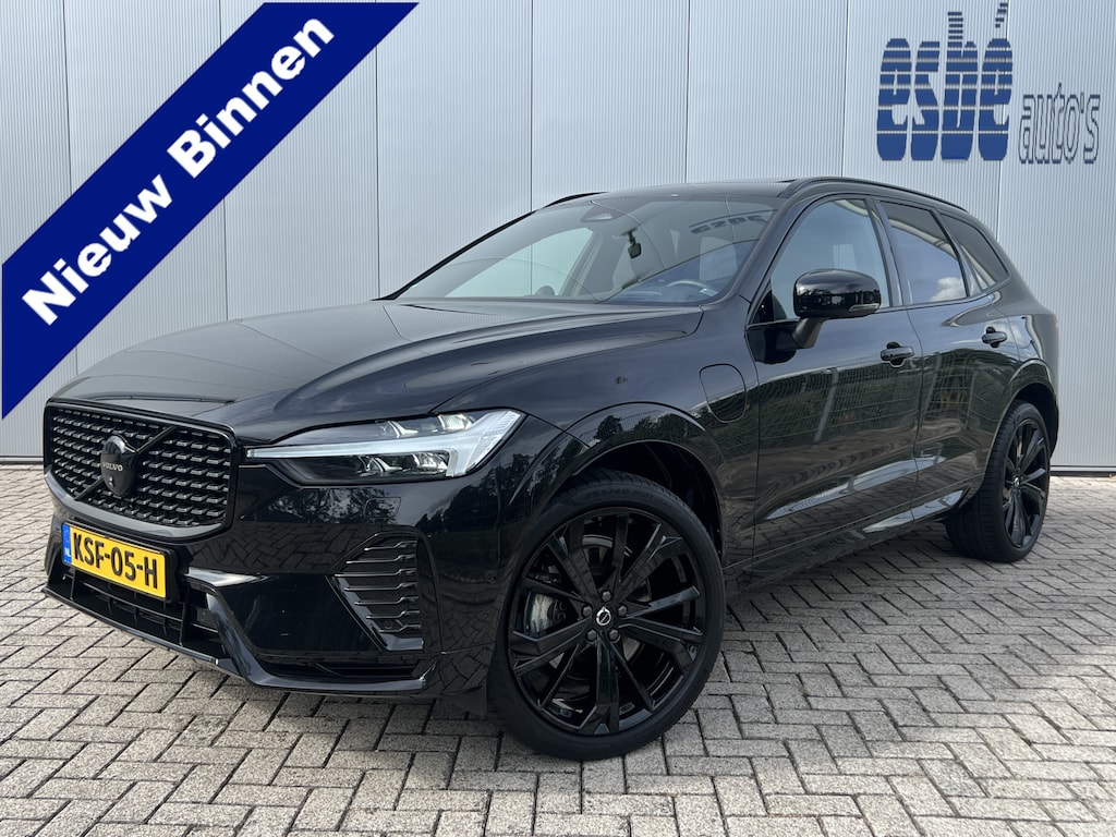 Volvo XC60 2.0 T6 350 pk Plug-in Hybrid AWD Ultimate Black Edition Luchtvering Bowers en Wilkins Trekhaak Head Up Panoramadak Elek Sportstoelen 21 Inch Velgen 360 Camera Apple Carplay Android Auto Stuurverwarming Vol opties !