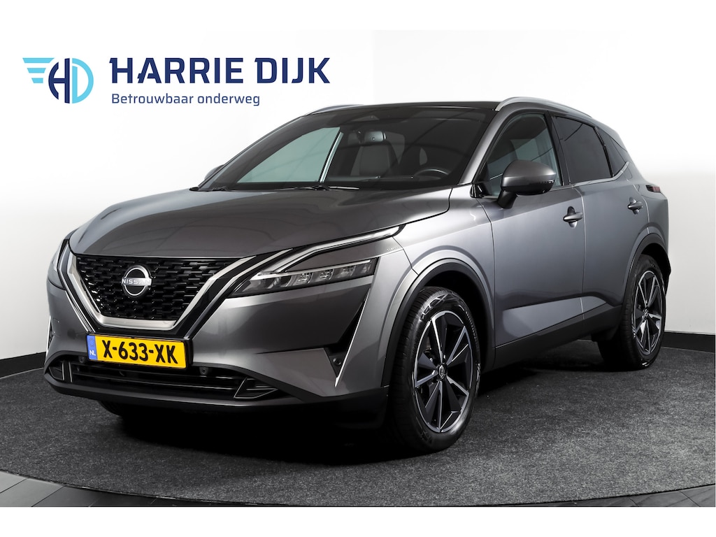 Nissan Qashqai 1.3 MHEV 140 PK Tekna Orig. NL | Panodak | Elek. Stoel | Elek. Klep | Adapt. Cruise | PDC | 360 Camera | NAV + App. Connect | ECC | Trekhaak | LM 19" |
