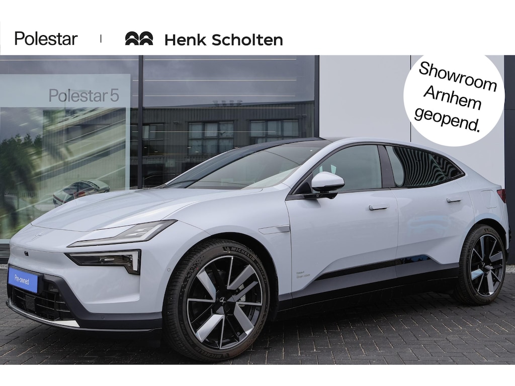 Polestar 4 Long Range Single motor Plus 100 kWh Harman/Kardon Premium Sound | Head-Up Display | Pixel-LED koplampen | 22kW laden | Elektrisch verstelbare achterstoelen | Verwarmd Stuurwiel en verwarmbare achterstoelen | Pilot Assist | Lane Change Assist