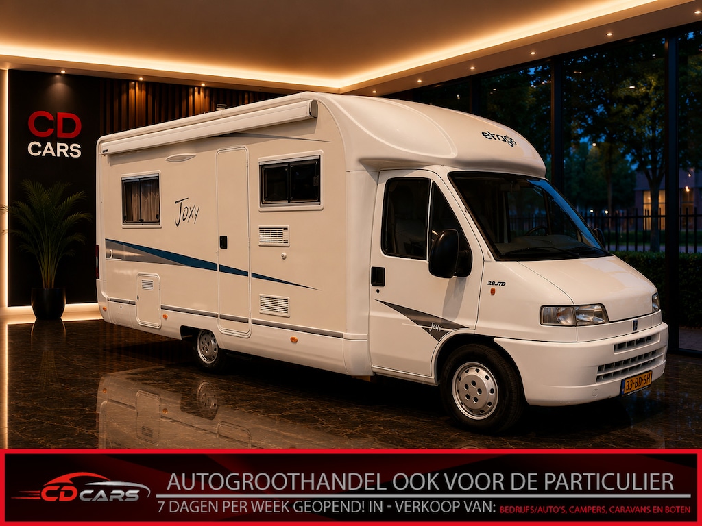Fiat Ducato MAXI Elnagh 2 xVast bed, Toilet, Badkamer, Koelkast, Keuken, Camera, Luifel, Airco