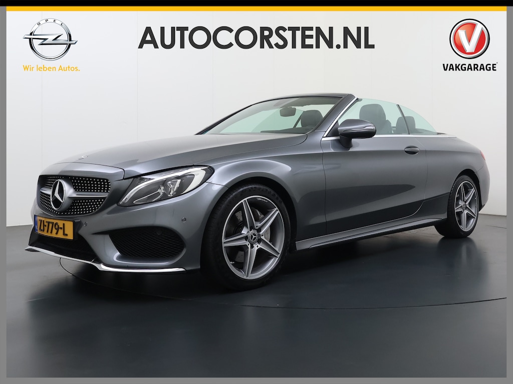 Mercedes-Benz C-klasse Cabrio 200 184PK AUT-9 AMG Premium Plus Air Scarf Stoelverwarming Navi Ecc Cruise Control Pdc Lmv Led Isofix Bluetooth Elek.Stoelen