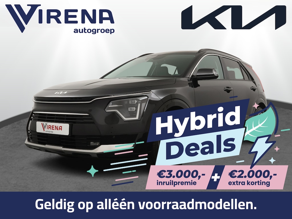 Kia Niro Hybrid 1.6 GDi DynamicPlusLine- €5.000, voordeel Direct leverbaar - Navigatie - Schuif-/kanteldak - Stoel -/ stuurverwarming - Fabrieksgarantie tot 2032