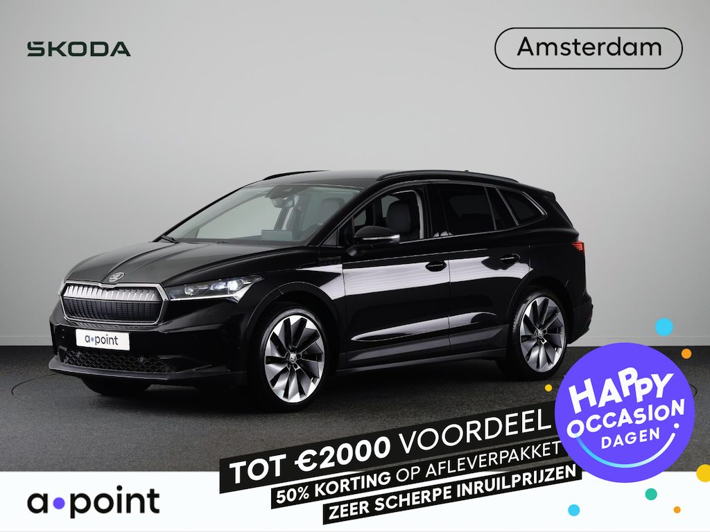 Skoda Enyaq iV 60 180 pk | Navigatie | Parkeersensoren | Achteruitrijcamera | Lederen bekleding | Autom. airco (3 zones) | Stoelverwarming | Matrix LED koplampen |