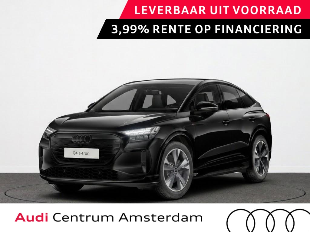 Audi Q4 Sportback e-tron S edition e-tron 63 kWh 204 pk | Glazen panoramadak | Trekhaak | Techniekpakket plus | Optiekpakket zwart-glanzend |