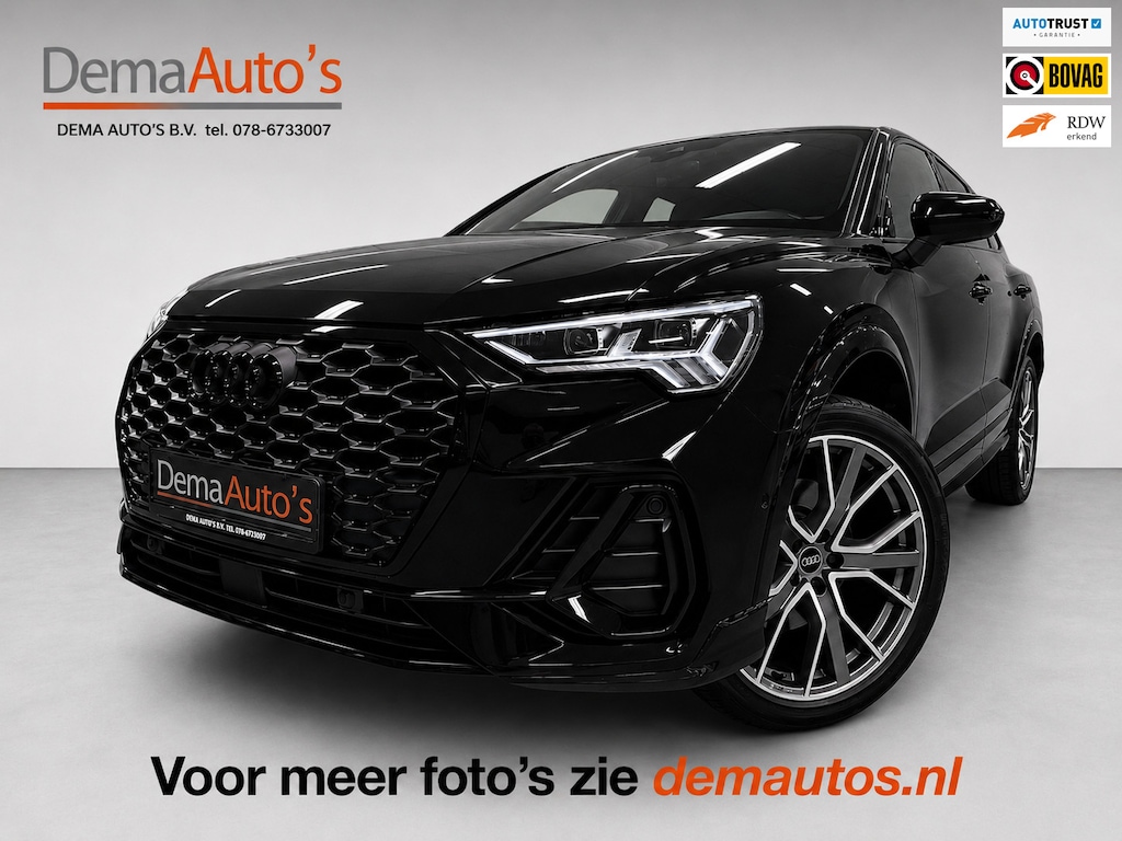 Audi Q3 Sportback 45 TFSI e 3X S-LINE BLACKLINE 20'' PANO/LEDER/SFEERVERL/E-STOELEN/SONOS/CAM/ADAPT-CR///
