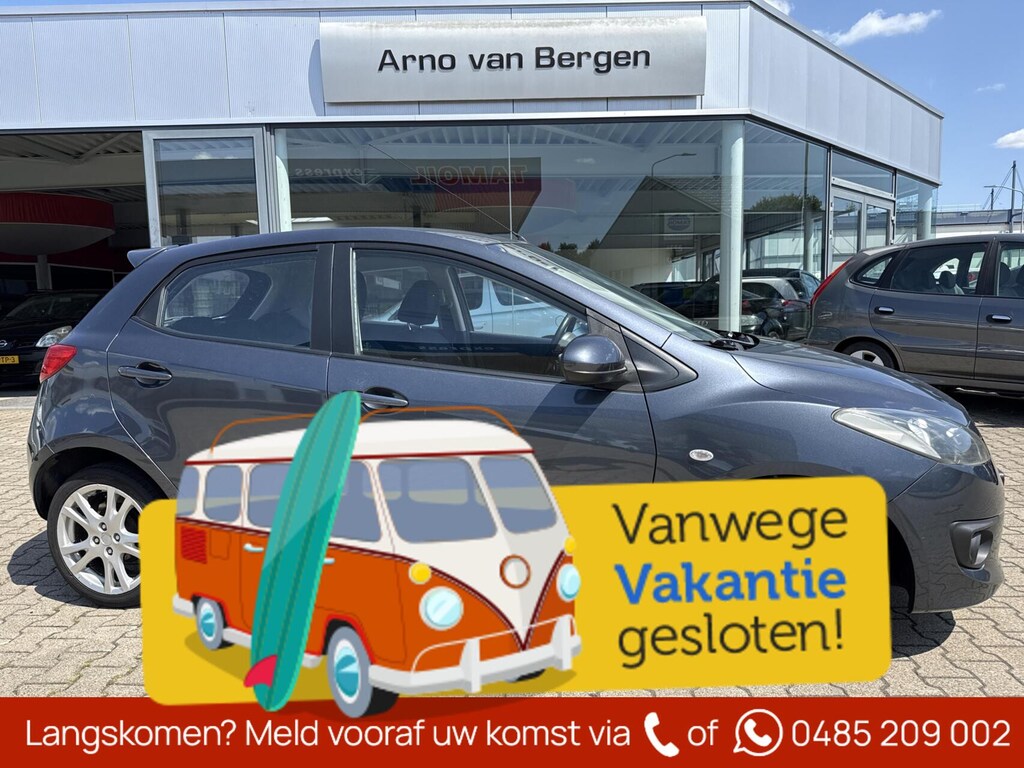 Mazda 2 1.5 S-VT GT-M, airco, stoelverwarming, achterspoiler, sideskirts, leuke sportieve auto !!
