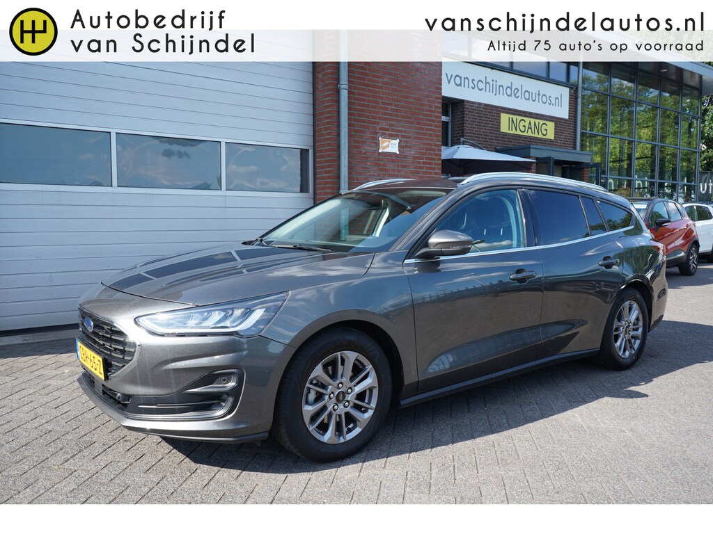 Ford Focus Wagon 1.0 ECOBOOST 155PK HYBRID AUTOMAAT TITANIUM JUNI 2024 ORIGINEEL NL FULL LED ANDROID-APPLECARPLAY NAVI CLIMA CRUISE BLUETOOTH PDC V+A 16INCH 4X ALL SEASON BANDEN 4X ELECTR.RAMEN/SPIEGELS ENZ...