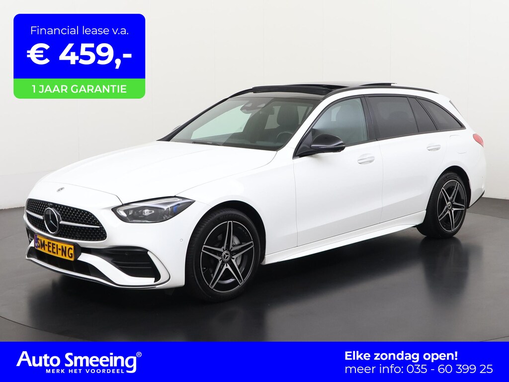 Mercedes-Benz C-klasse Estate 300e AMG Night | Panoramadak | Trekhaak | Distronic Plus | Zondag Open!
