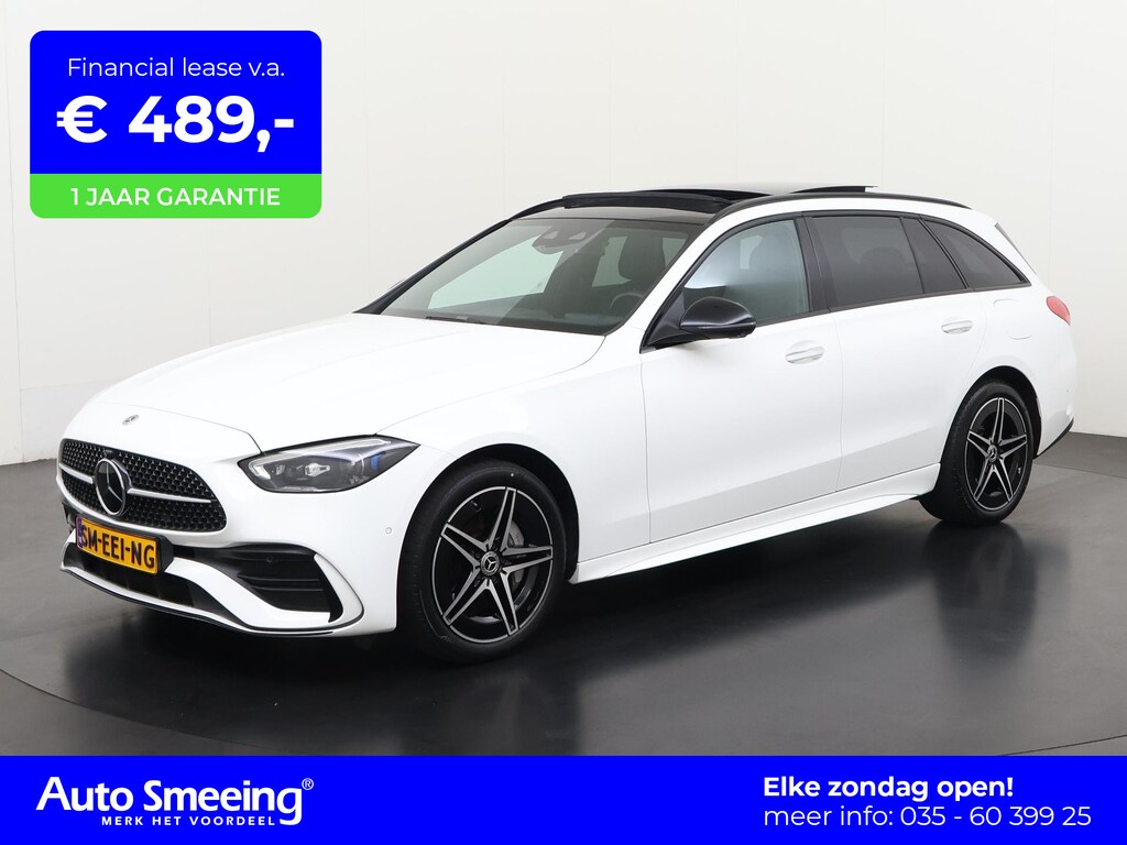Mercedes-Benz C-klasse Estate 300e AMG Night | Panoramadak | Trekhaak | Head up | Digital Light | Zondag Open!