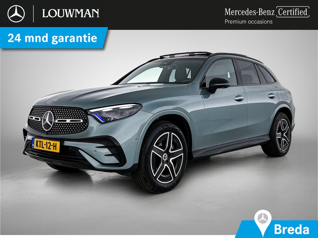 Mercedes-Benz GLC 300 e 4MATIC AMG Plug-In Hybride | AMG Line Premium Plus | Night Pakket | PAnorama Schuif-Kanteldak | Distronic | Zwarte Hemel | Stuur en Stoelverwarming. Inclusief 24 maanden Mercedes-Benz Certified garantie voor Europa.