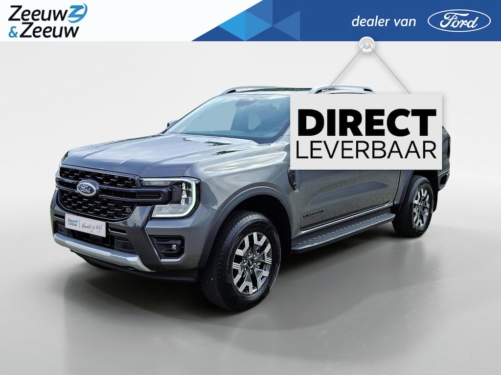 Ford Ranger Wildtrak 2.3 PHEV 279pk 10-traps automaat | 5 persoons | GRIJS kenteken | 0,99% rente | Trekhaak | Leder | Direct leverbaar