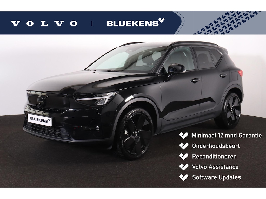 Volvo EX40 Performance Ultra Black Edition 82 kWh - Panorama/schuifdak - IntelliSafe Assist & Surround - 360º Camera - Harman/Kardon audio - Verwarmde voorstoelen, stuur & achterbank - Parkeersensoren voor & achter - Elektr. bedienb. voorstoelen met geheugen links - Draadloze tel. lader - Warmtepomp - Extra getint glas - 20' LMV