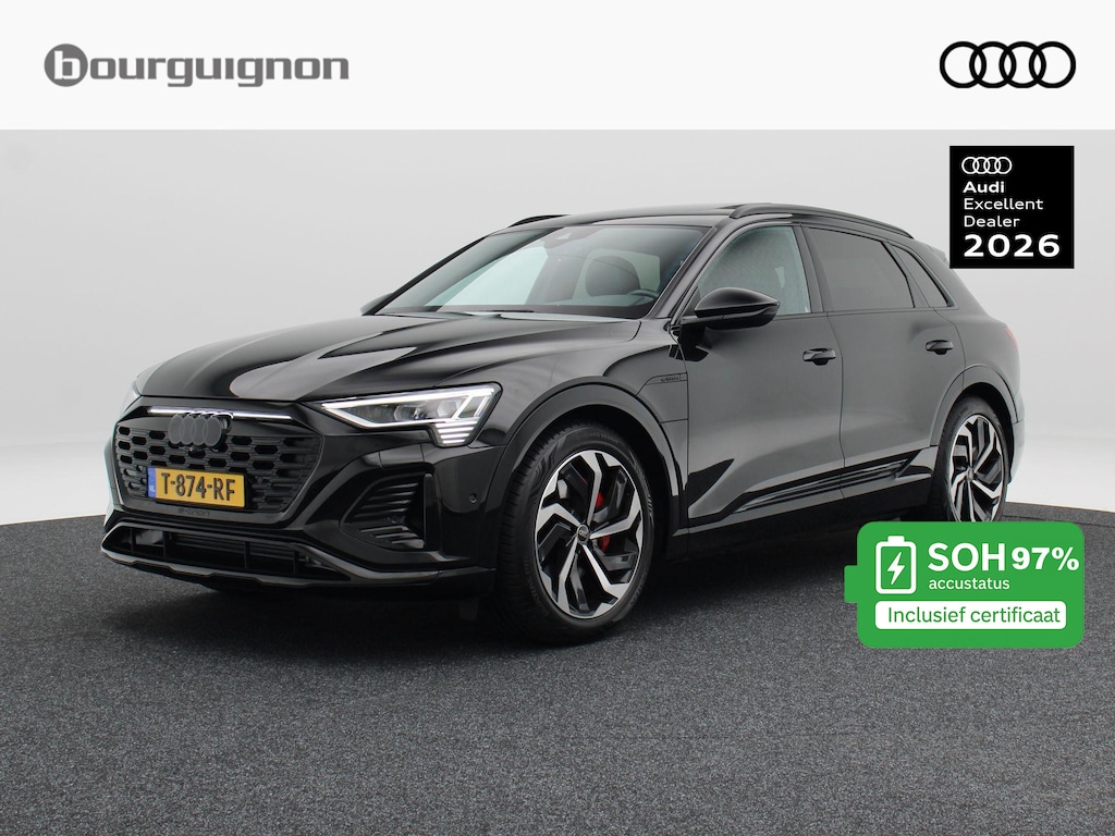 Audi Q8 e-tron 50 quattro S Edition 95 kWh 340 Pk | Stoelverwarming | Adaptive Cruise | Panoramadak | Bang & Olufsen | Trekhaak | Camera | CarPlay | 58.185 Km !!