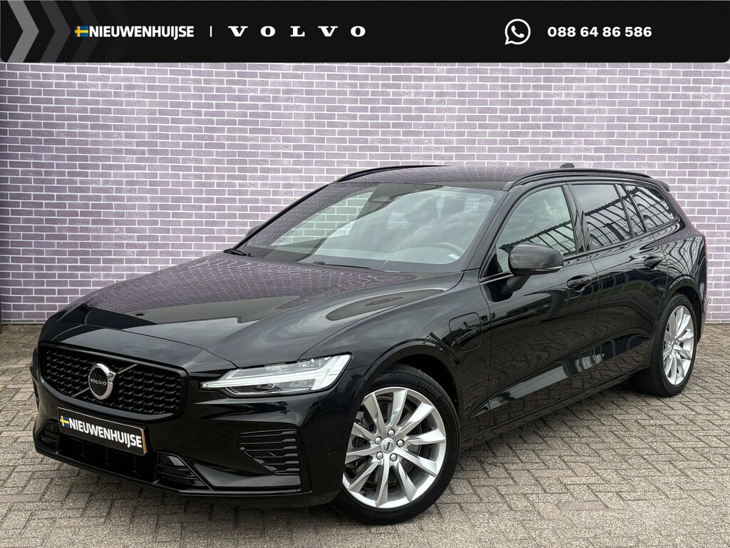 Volvo V60 2.0 T8 Plug-in hybrid AWD Plus Dark | SOH:94% | 455PK ! | Long Range | Google | Camera | Extra getint Glas | Trekhaak | Adaptive cruise | Power Seats | Memory | Blis | Dealer onderhouden | Keyless entry/start |