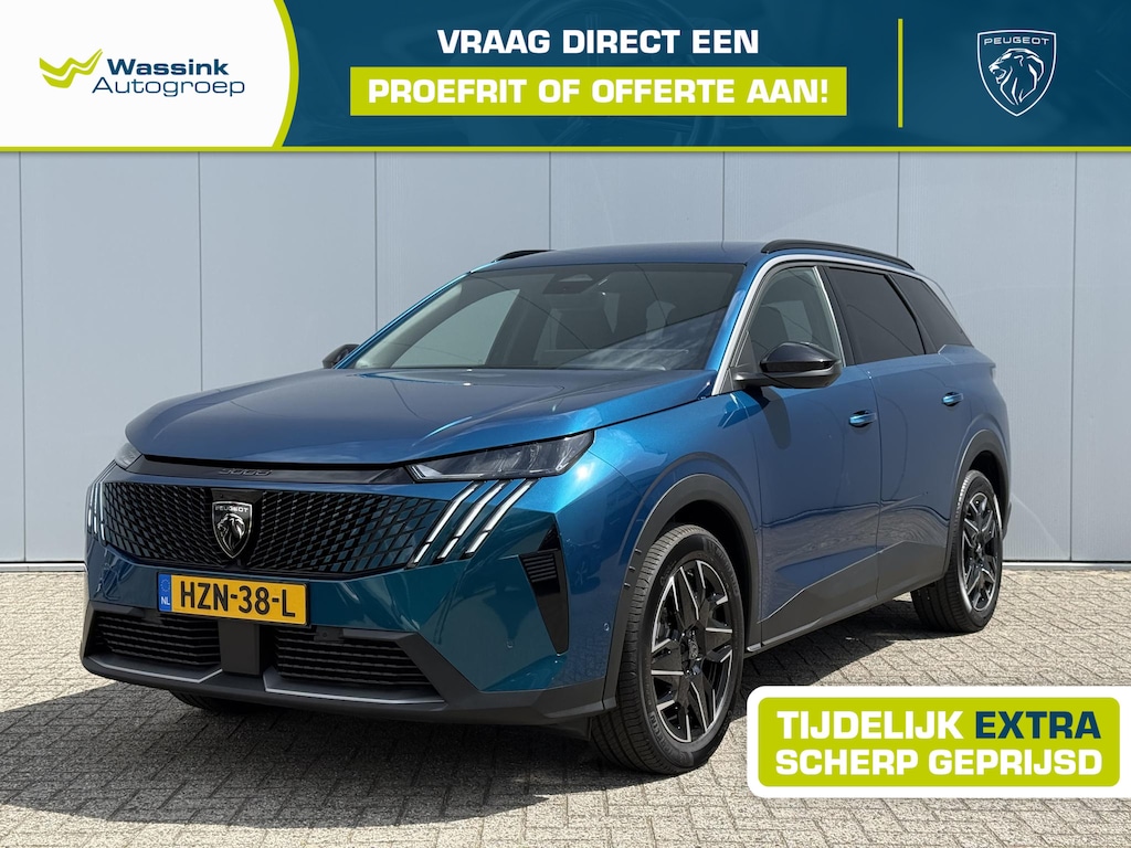 Peugeot 5008 Allure Hybrid 145pk e-DSC6 Automaat VOORRAAD VOORDEEL | 360 Camera | 7 zits | Adaptive Cruise | Carplay | Leder |