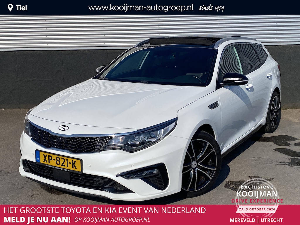 Kia Optima Sportswagon 1.6 T-GDI GT-Line Schuif/kanteldak, Nieuw geleverd, 1e eign. Stoelkoeling- & verwarming, Seat memory, dodehoekdetectie, Leder, Smart Key
