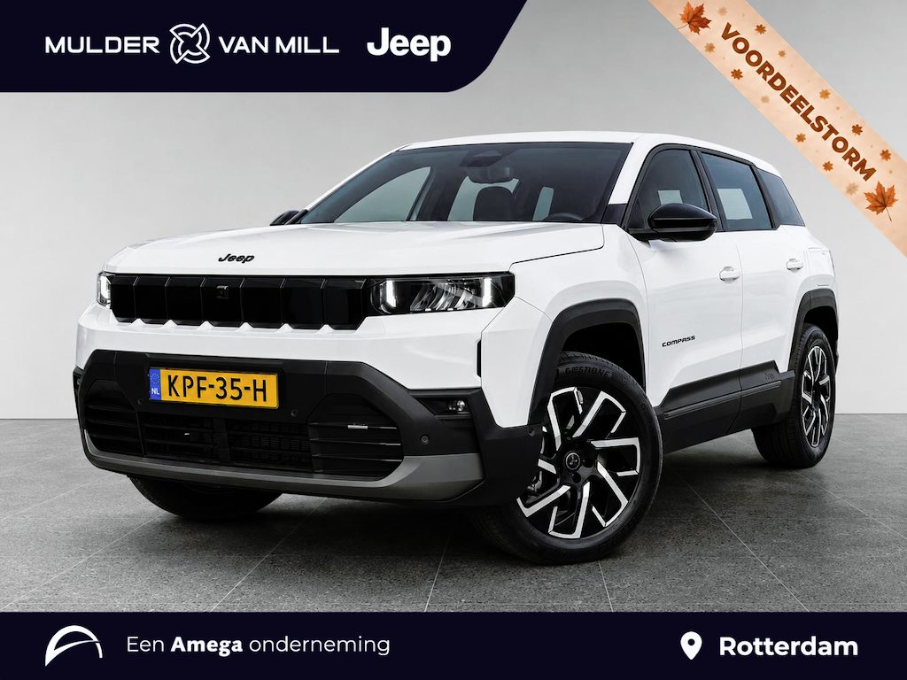 Jeep Compass Altitude EV 74kWh 213pk | MEGADEAL | SNEL LEVERBAAR | 2+6 JAAR GARANTIE* | 500KM WLTP | WARMTEPOMP | NAVI | APPLE CARPLAY / ANDROID AUTO | ELEKTR. A.KLEP| 360° CAMERA | DODEHOEKBEW. |