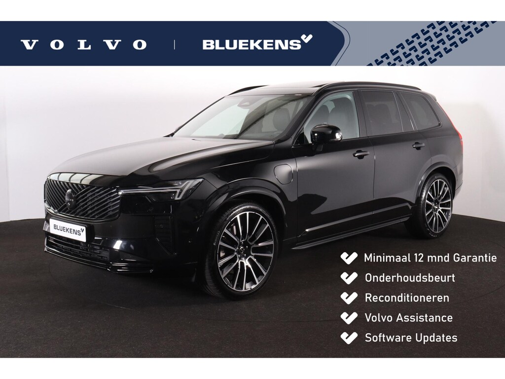 Volvo XC90 T8 Recharge AWD Ultra Black Edition - Panorama/schuifdak - IntelliSafe Assist & Surround - 360º Camera - Bowers & Wilkins audio - Adaptieve LED koplampen - Verwarmde voorstoelen, stuur & achterbank - Parkeersensoren voor & achter - Elektr. bedienb. voorstoelen met geheugen - Geventileerde voorstoelen - Head up display - Draadloze tel. lader - Extra getint glas - Inklapbare trekhaak - 22' LMV