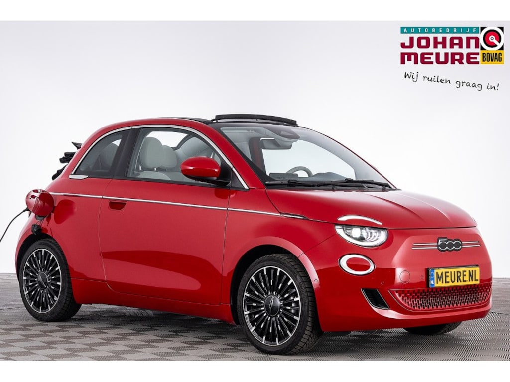Fiat 500e CABRIO 42kWh La Prima | SOH: 97,65% | 'ROSSO PASSIONE'