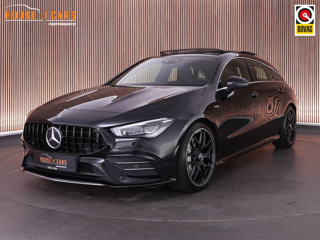 Mercedes-Benz CLA 35 AMG Shooting Brake 306pk 4MATIC Premium Plus |panoramak|Burmester|memory|leder|stoelverwarming|19" LMV|blind spot|sfeer verlichting|parkeercamera|