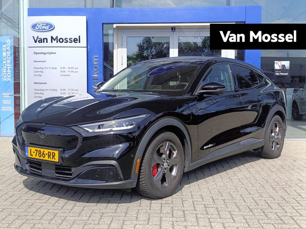 Ford Mustang Mach-E Extended RWD 98 kWh | Dealeronderhouden | Origineel NL | Panoramadak | B&O audio | Elek. Achterklep | Memory | Stoel/stuur voorruitverwarming | 360-camera
