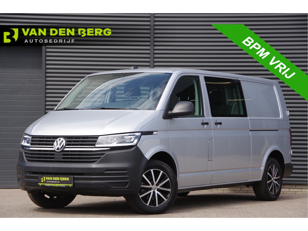 Volkswagen Transporter 2.0 TDI L2 DC-5P, 150PK AUT. LED, 2X SCHUIFDEUR, STOELVERWARMING, STANDKACHEL, AIRCO, DUBBELE CABINE, DUBBEL CABINE