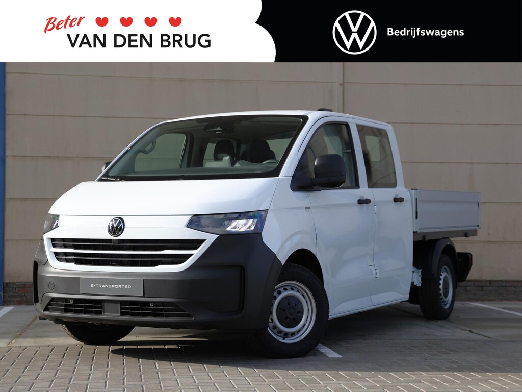 Volkswagen e-Transporter e-Tranporter Pick up Dubbele Cabine L2 136PK 71 KWh | Airco | Cruise control | Navigatie via app connect | Trekhaak | Camera | All season banden |