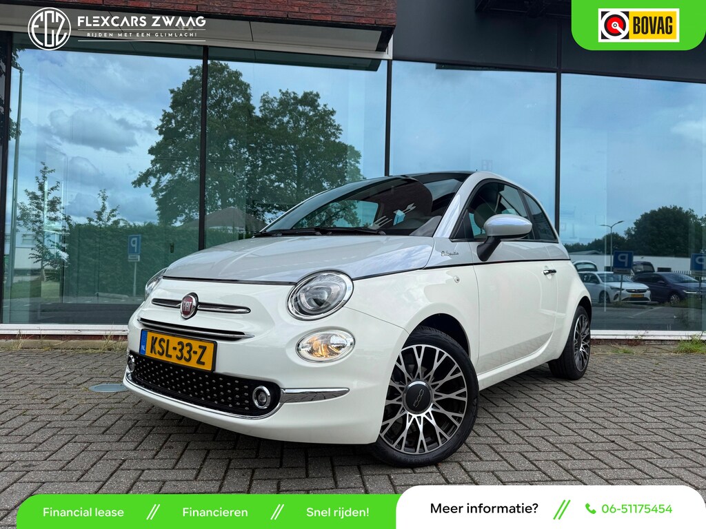 Fiat 500 1.0 Hybrid Dolcevita - Navi - Climate - Panodak - Parkeerhhulp - Lage stand