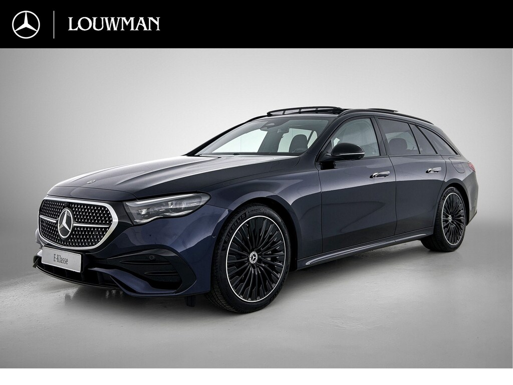 Mercedes-Benz E-klasse Estate 300 e Business Solution AMG | Winterpakket | Nightpakket | Trekhaak | Panoramaschuifdak | 360° camera | 20-inch multispaaks AMG velgen | GUARD 360° | Warmtewerend, donkergetint glas |
