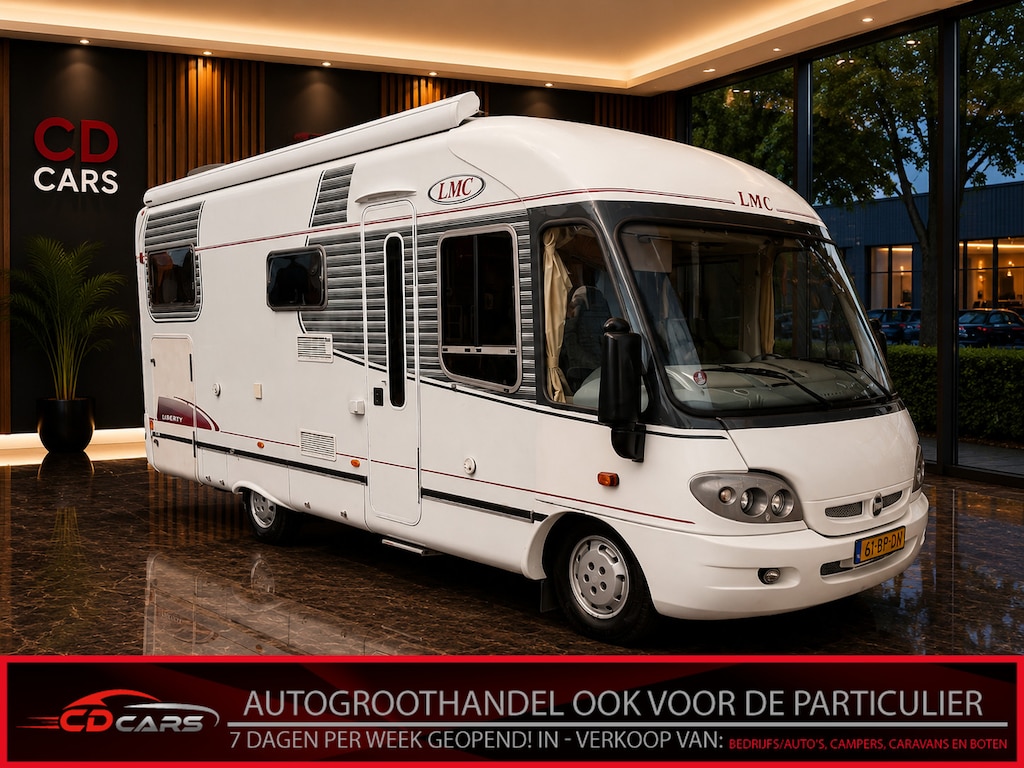 Fiat 244 LMC Liberty 6500I Vast bed, Koelkast, Hefbed, Keuken, Camera, Airco, Luifel. Radio, Automaat
