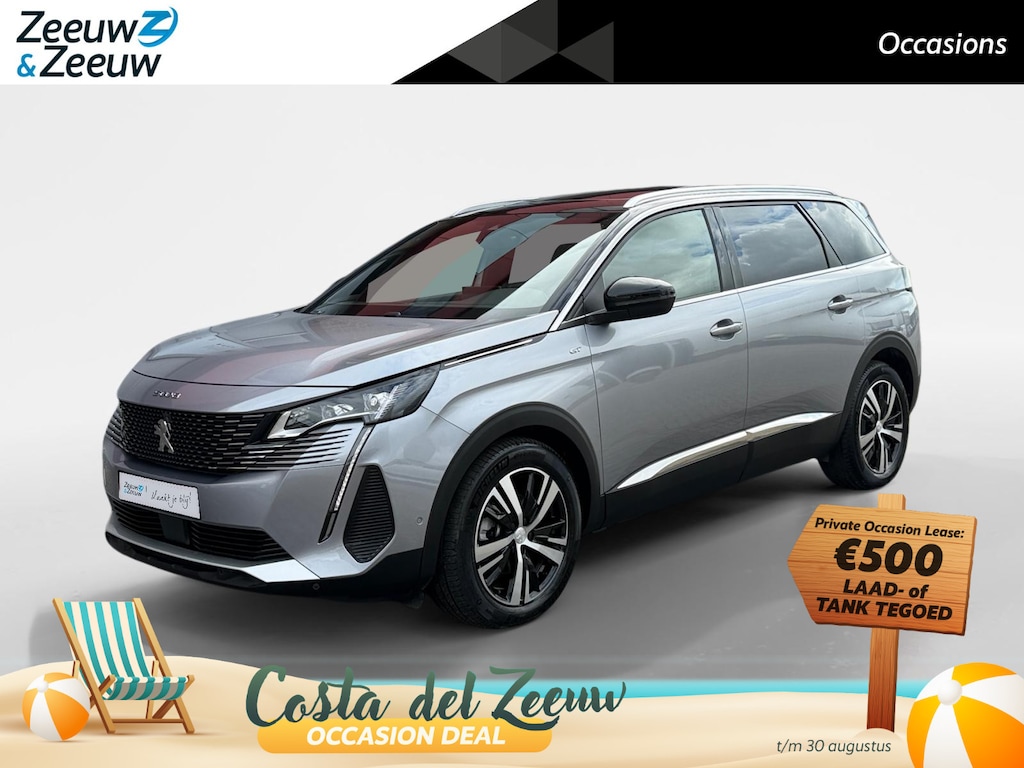 Peugeot 5008 1.2 Hybrid 136 GT 146PK AUTOMAAT | 7-persoons | Cruise Control | Climate Control | Schuif- kanteldak | 360 camera | Parkeersensoren rondom |