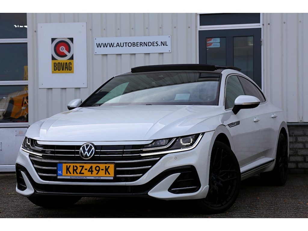 Volkswagen Arteon 1.4 TSI eHybrid R-Line*Parelmoer Wit*Perfect Onderh.*Pano/ACC/HUD/Sfeer/Elek. Trekhaak/Half Leder/Stoelverw./Stuurverw./Massage/360/IQ Drive/19 inch LM*