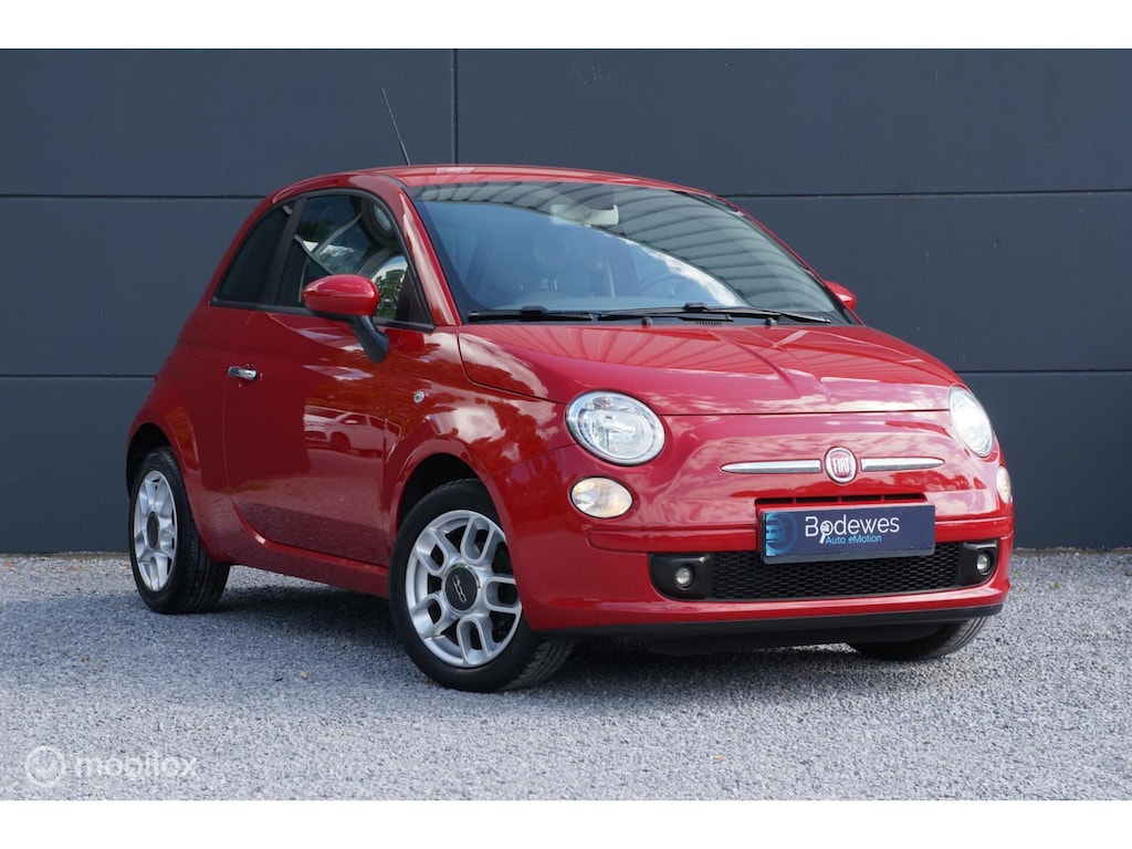 Fiat 500 1.2 Lounge H5 Airco Elek. Pakket Rosso Skai Leder!
