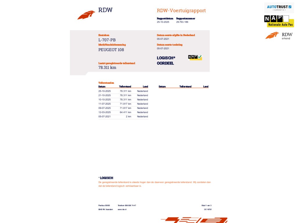 Peugeot 108 1.0 e-VTi Active|Airco|Bleutooth|BTW