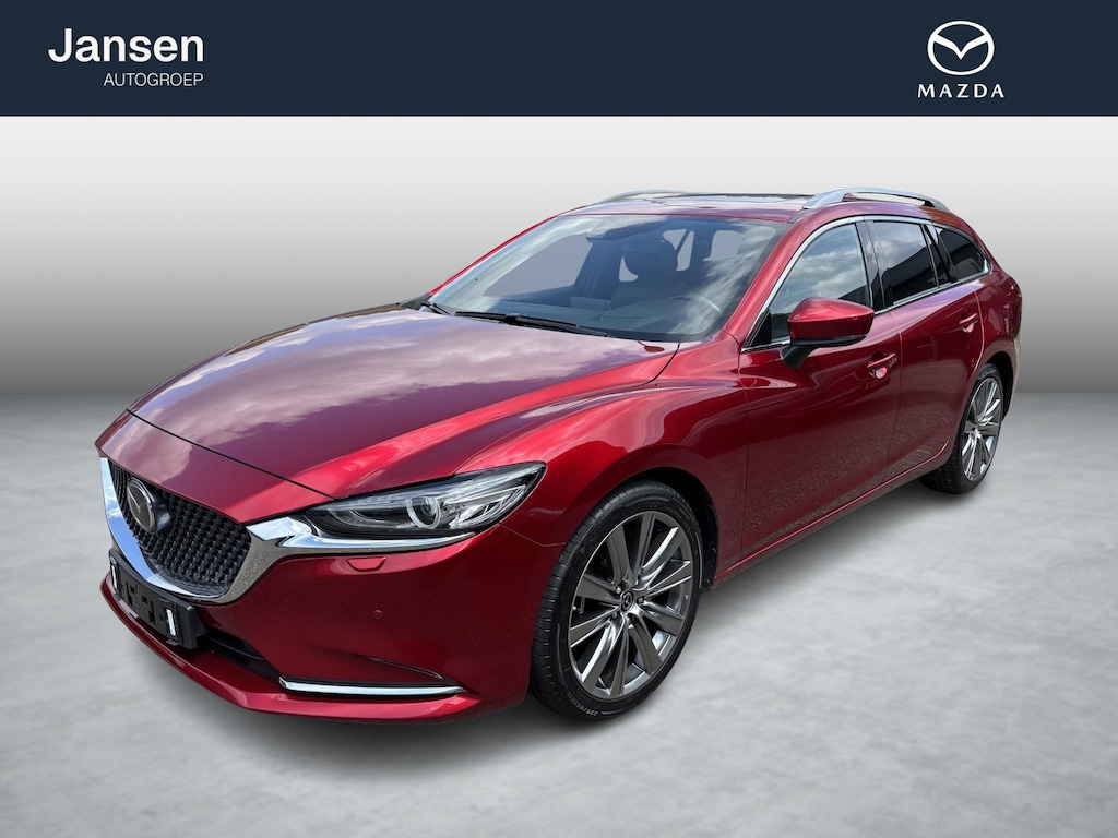 Mazda 6 2.5 SkyActiv-G 194 Luxury , Automaat, Trekhaak, Schuifdak, Leder, Adap.Cruise, 360 Camera, Bose, HUD, Navi, Stoelventilatie/Verwarming