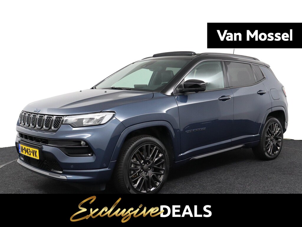Jeep Compass 4xe 240 Plug-in Hybrid Electric S Automaat | Navigatie | Apple Carplay/Android Auto | Leren Bekleding | Achteruitrijcamera | Panorama-dak |