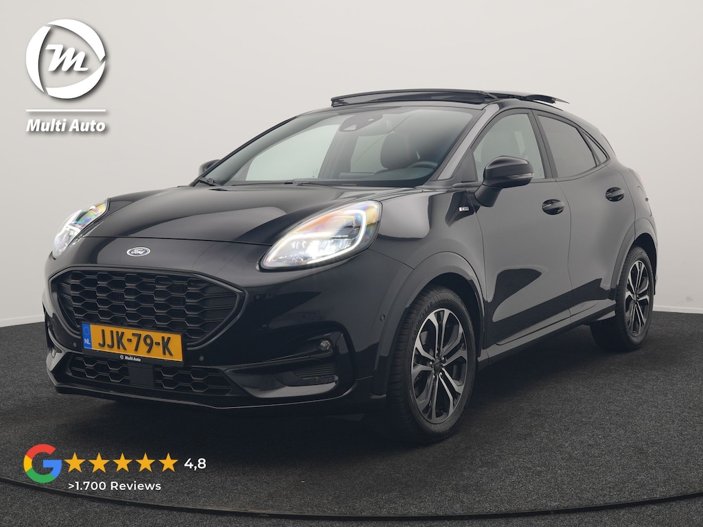 Ford Puma 1.0 EcoBoost Hybrid ST-Line X 155pk Dealer O.H | Trekhaak Afn. | Panodak | Adaptive Cruise | Bang & Olufsen | Camera | Sportstoelen & Stuur Verwarmd | Keyless | Virtual | Navigatie | DAB | 17"L.M |