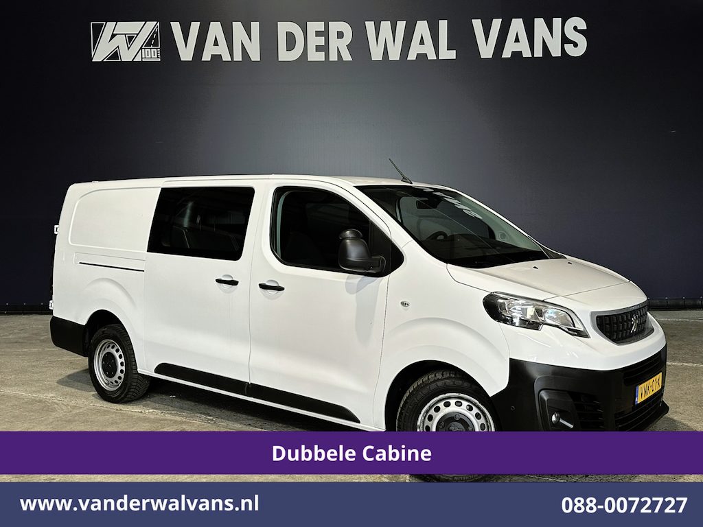 Peugeot Expert 2.0 BlueHDI 123pk L3H1 Dubbele Cabine Euro6 Airco | 5-Zits | Camera | Navigatie | Apple Carplay Android Auto, Cruisecontrol, 2500kg Trekhaak, Parkeersensoren