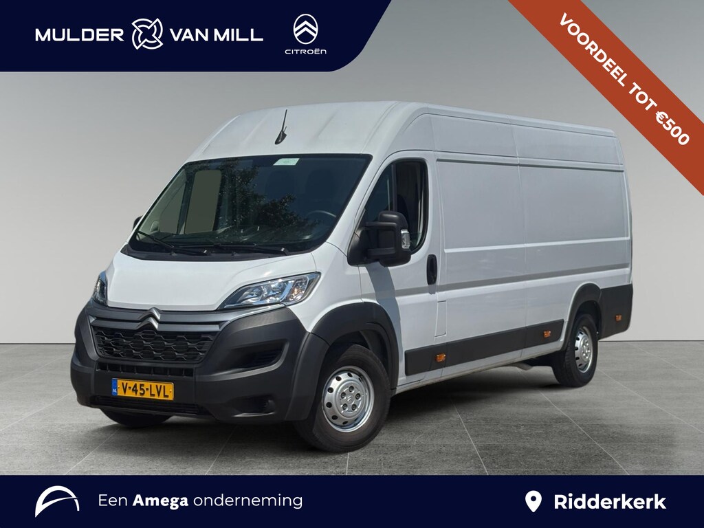 Citroën Jumper L4H2 3.5t 165pk | 3T TREKGEWICHT | TREKHAAK* | NAVI | CAMERA | CRUISE CONTROL | BPM-VRIJ! | CLIMA | VLOER | APPLE CARPLAY / ANDROID AUTO | DODEHOEKBEW. | POSTNL |