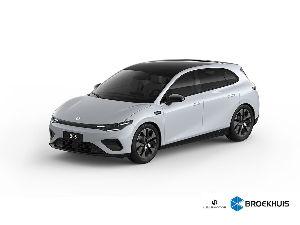 Leapmotor B05 ProMax Design 67.1 kWh | Carplay | Adaptieve Cruise Control | Panoramadak | Parkeersensor achter | Rondomzicht camera | Voorstoelen verwarmd | Extra getint glas | Keyless | Led-verlichting | 19" Lichtmetalen velgen | Led-verlichting |