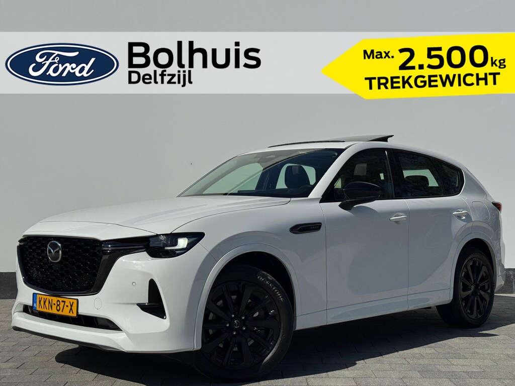 Mazda CX-60 2.5 e-SkyActiv PHEV 327pk Homura | Trekhaak | 2.500KG Trekgewicht! | Pano | Cruise | Stoel/Stuurverwarming | Camera | Clima | HUD |