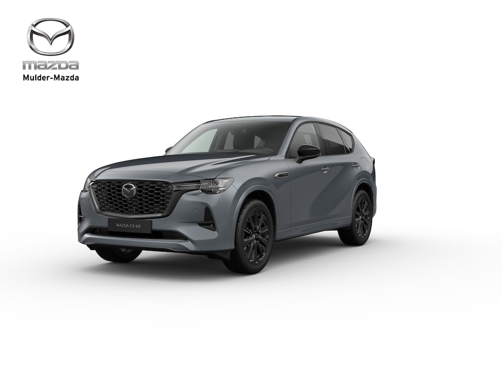 Mazda CX-60 e-Skyactiv PHEV Homura Plus - Zwart Nappa Leder | 12,3-inch TFT-kleurendisplay met bediening via centrale HMI Commander, touchscreen (voor Apple CarPlay / Android Auto™) of voice control | 12,3-inch digitale meterset | 20-inch lichtmetalen velgen, Black