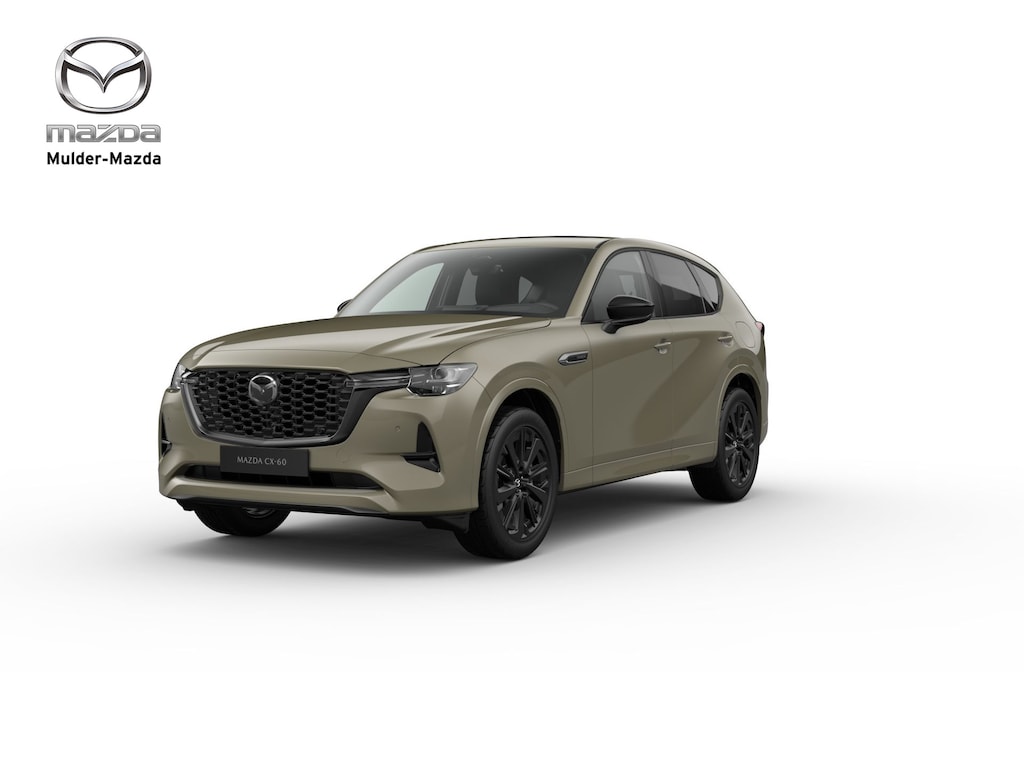 Mazda CX-60 e-Skyactiv PHEV Homura Plus | 12,3-inch TFT-kleurendisplay met bediening via centrale HMI Commander, touchscreen (voor Apple CarPlay / Android Auto™) of voice control | 12,3-inch digitale meterset | 20-inch lichtmetalen velgen, Black